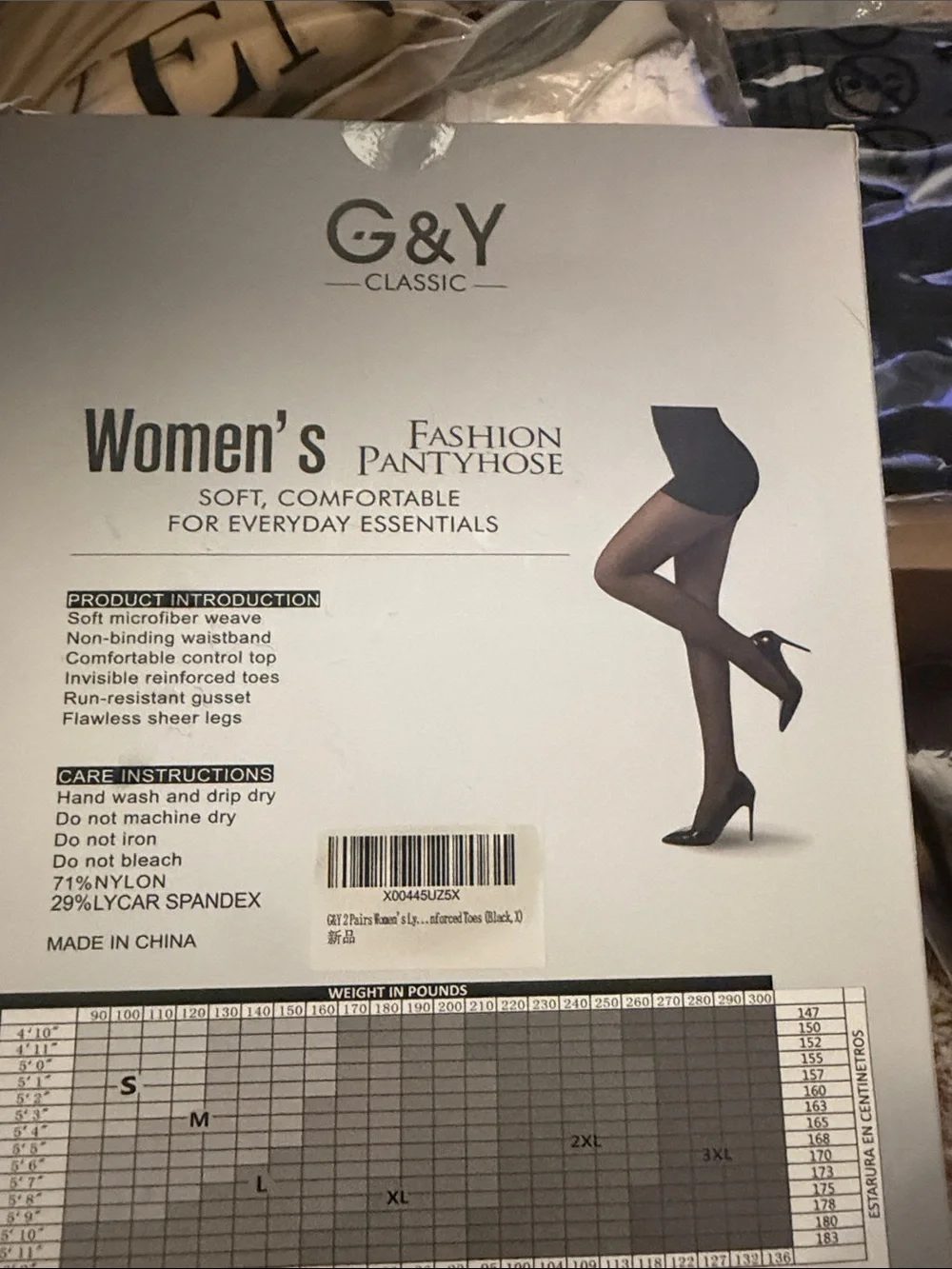 Classic Black Sheer Control Top Pantyhose - 3 Pack